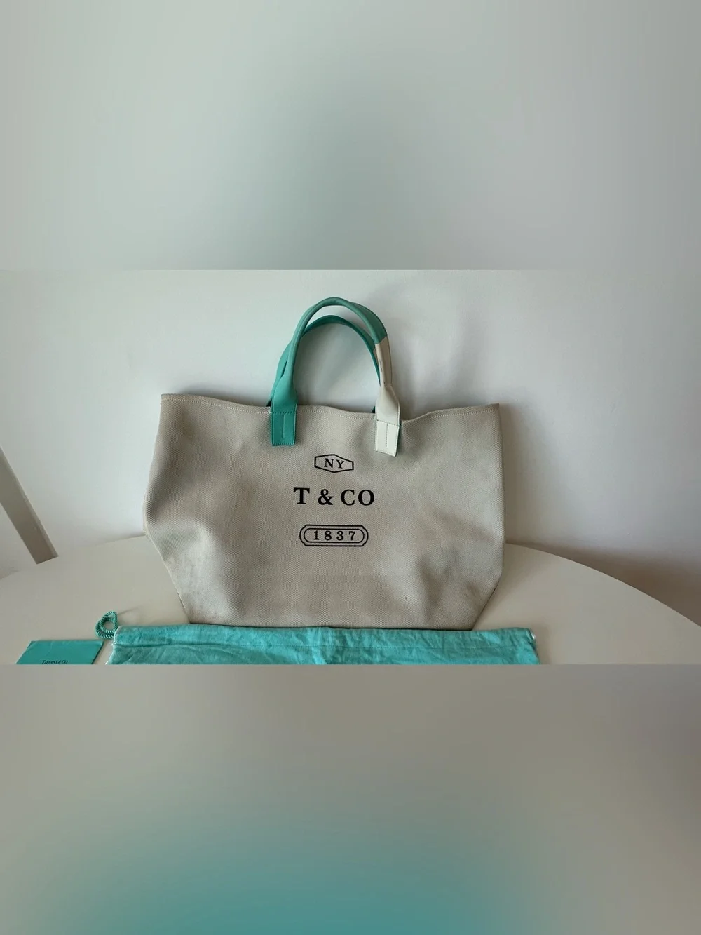 Tiffany & Co. T & CO 1837 Canvas Tote Bag $2200 Lowest price!!